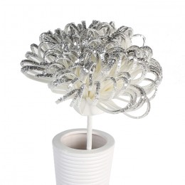 Blume Cesena, silber mit Glitzer