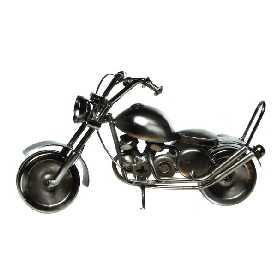 Metall-Motorrad Chopper, 12 cm