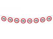 Flaggen Girlande Verkehrsschild 16