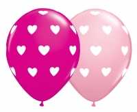 Latexluftballons Big Hearts,rosa/pink