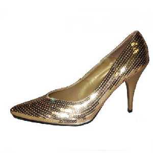 Disco 70er Jahre Damen Pumps,gold- 38/39