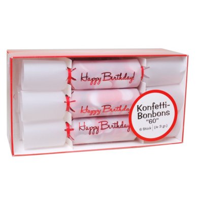 Konfetti Bonbon Zahl 60, 6-tlg.