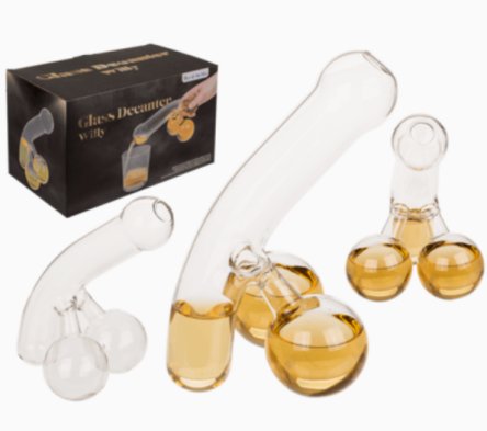 Glas-Dekanter Penis,12 x 20 cm