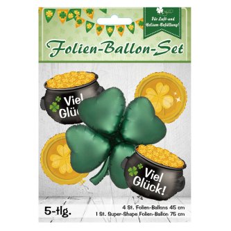 Folien Ballon Set Viel Glck, 5-tlg.