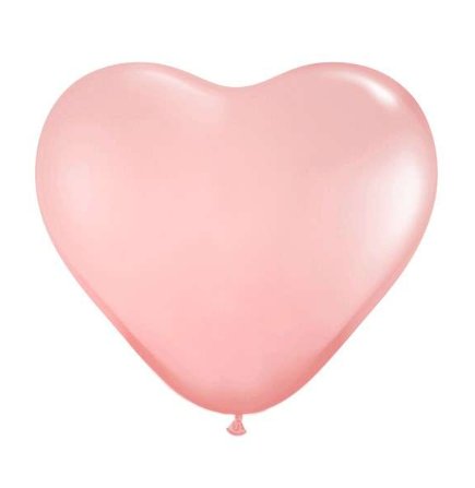 Herzballons Herz Soft Rosa, 38 cm - 25 Stck