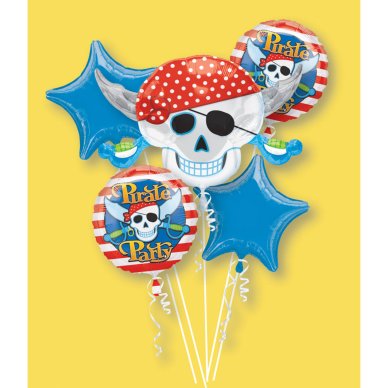 Piraten Party Luftballon Strau, 5-tlg.