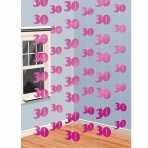 Deko 30. Geburtstag H�ngegirlande,pink