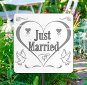 Gartenschild Just Married