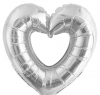 Folienballon Herz - offen silber
