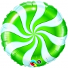 Candy Swirl Folienballon grn/weiss