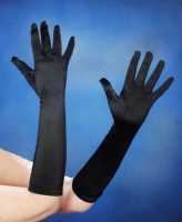 Halloween-Gala Handschuhe schwarz