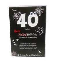40.Geburtstag - Glckwunschkarte Black