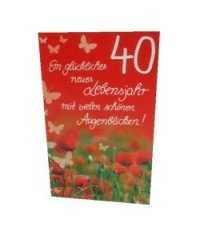 40.Geburtstag - Glckwunschkarte