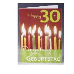 Einladungskarten zum 30.Geburtstag