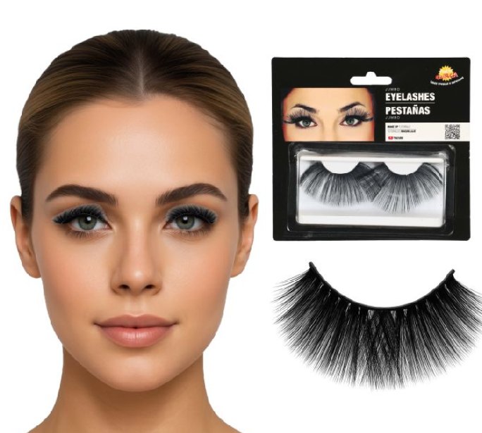 Wimpern buschig schwarz