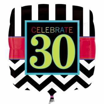 Folienballon Square zum 30. Geburtstag