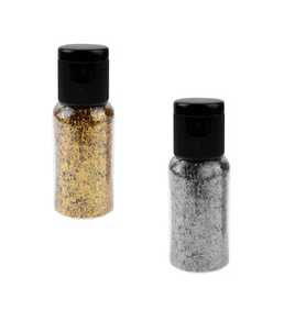 Glitter Staub Konfetti, silber - 2x 15g