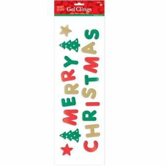 Fenster Merry Christmas Gel Clings