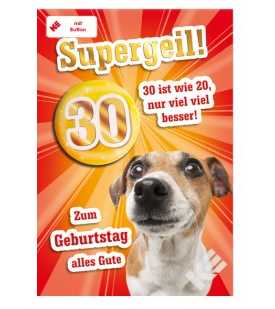 Tierische Karte zum 30. Geburtstag
