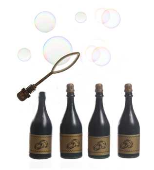 Seifenblasen Champagner im 4er Set