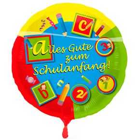 Folienballon zum Schulanfang