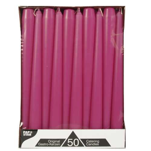 Leuchterkerzen pink,50 Stck