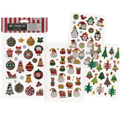 Weihnachts-Soft-Sticker-Set, 1 Bogen