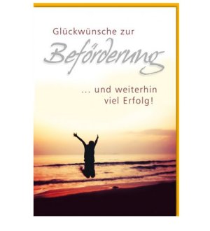 Befrderung Glckwunschkarte