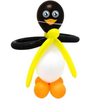 Folienballon Pinguin als Deko Set