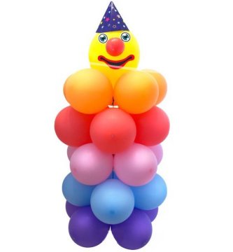 Luftballon Clown als Deko Set