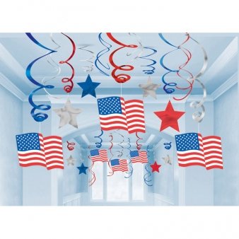 USA Swirl Decoration Set