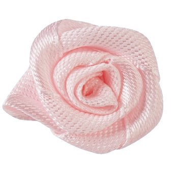 Satin Dekorosen in Herzbox, rosa