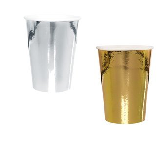 Silvester Metallic Pappbecher