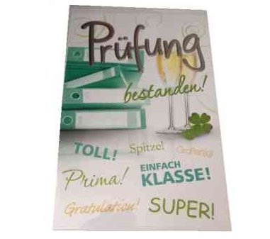 Karte zur bestandenen Prüfung
