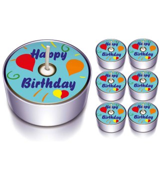 Happy Birthday - Teelichter zum Geburtstag