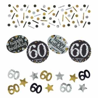 Sparkling Konfetti zum 60. Geburtstag, gold