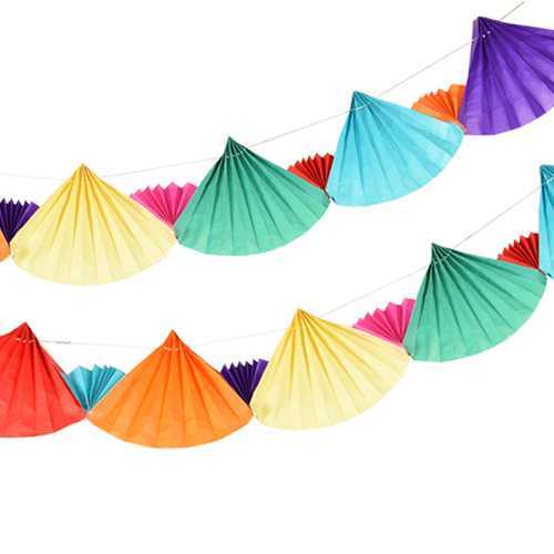 Papier Girlande BUNTE FCHER