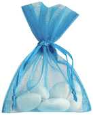 Organza Give away Sckchen in blau