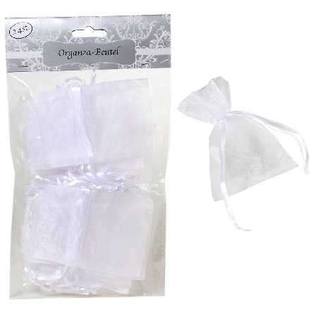 Organza Beutel, wei - 24 Stck