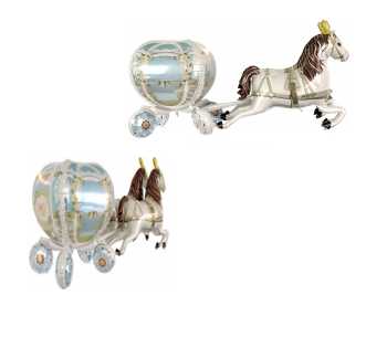 Folienballon 4  D Hochzeitskutsche