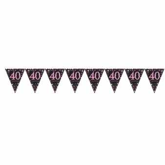 Banner Wimpelkette Sparkling 40, pink
