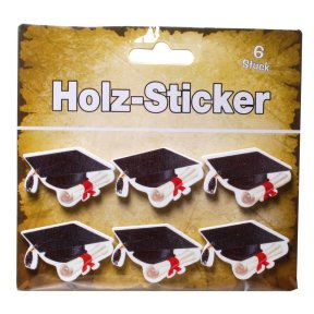 Holz Sticker Prfung, 6-tlg.