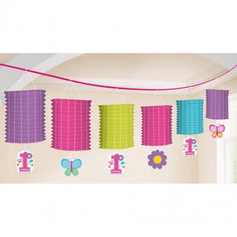 Laternen Girlande zum 1. Geburtstag, M�dchen