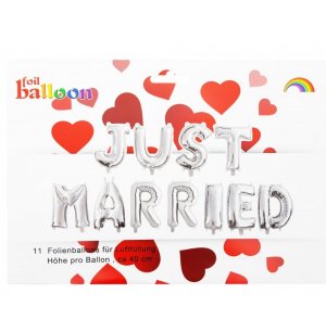 Just Married silber fr Luftfllung