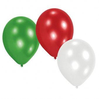 Luftballons Italienflagge, 30 Stck