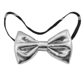 	                Fliege Glitter - silber