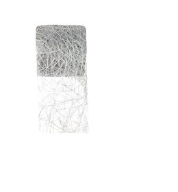 Abaca Dekoband / Bastelband - silber