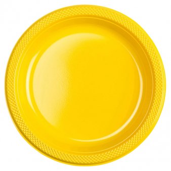 Pappteller gelb - 8 Stück
