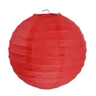 Lampion / Laterne rund im 2er Set, rot