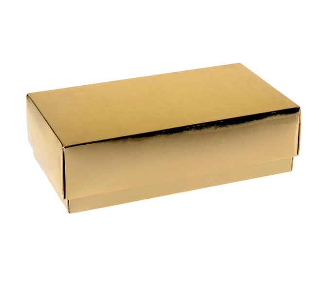 Goldene Schachtel mit Deckel